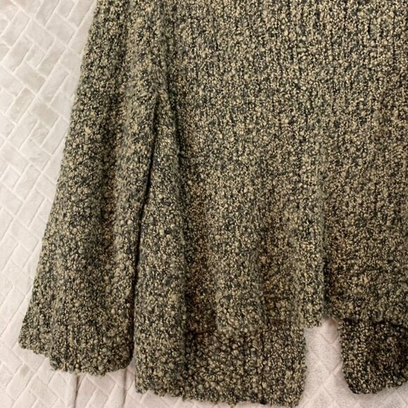 Jones New York Womens L Cardigan Sweater Brown Wool Blend Shrug Collared - Picture 14 of 16